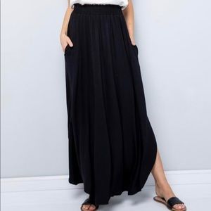COPY - NWOT Black Maxi Skirt With Pockets